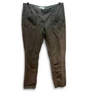 Ann Taylor LOFT Women’s Linen Blend Pants Size 6 khaki green